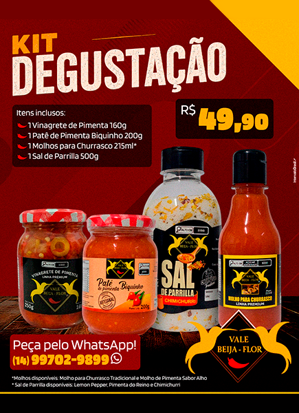 KIT DEGUSTAÇÃO