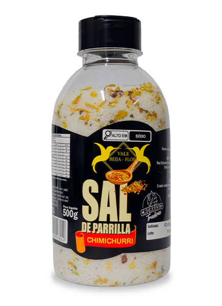 sal de parrilla com chimichurri